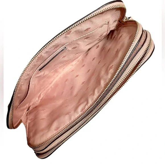 Kate Spade By the Pool Flamingo Novelty Triple Compartment Pink Crossbody Bag - Picture 7 of 10